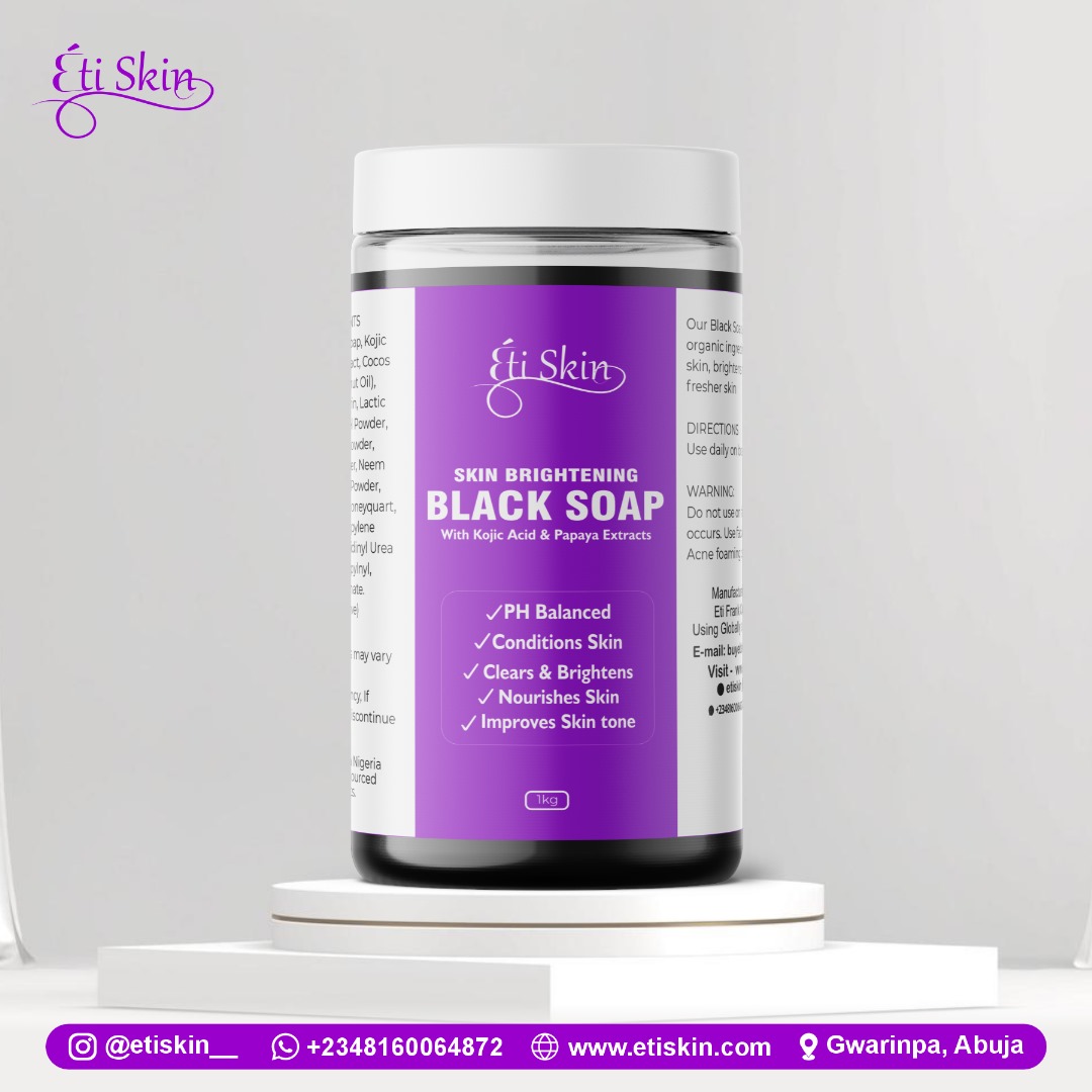 ETI SKIN BRIGHTENING BLACK SOAP 1KG (BIG)
